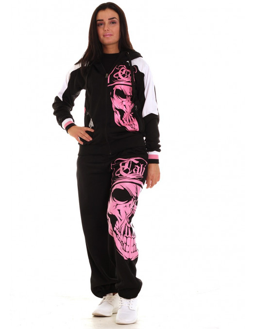 Cali Skull Ladies Sweatpants Pink by...