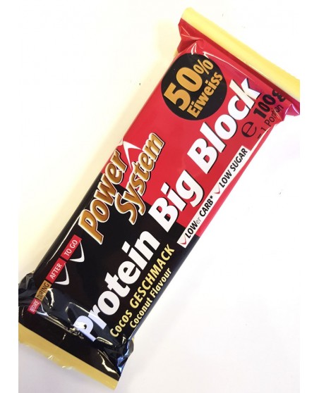 Big Block Protein Bar Cocos 100g, 50gr. protein Rebel Protein Bar