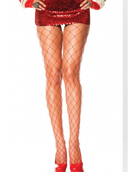 Red FishNet Stockings by Melusin