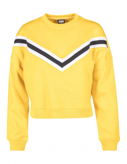 Inset Striped Crew Top Honey