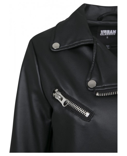Biker Faux Leather Jacket Black