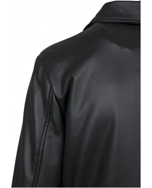 Biker Faux Leather Jacket Black