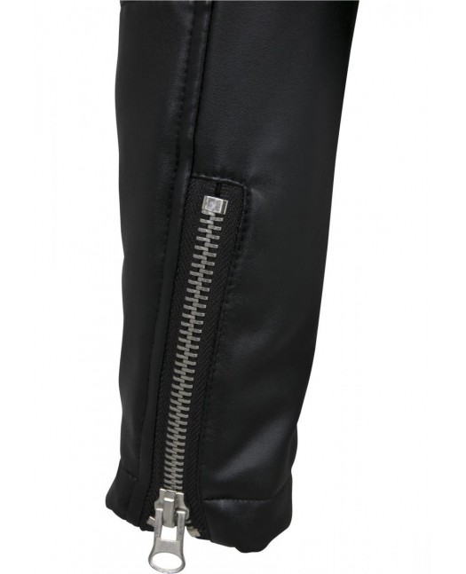 Biker Faux Leather Jacket Black
