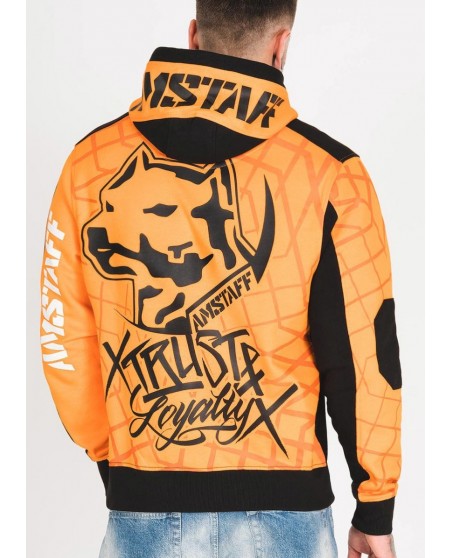 Amstaff Klicks Hoodie OrangeNBlack