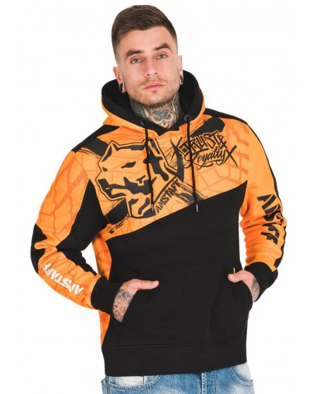 Amstaff Klicks Hoodie OrangeNBlack