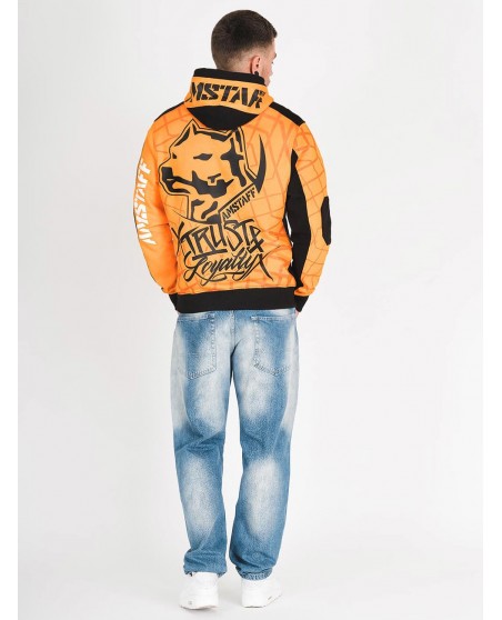 Amstaff Klicks Hoodie OrangeNBlack