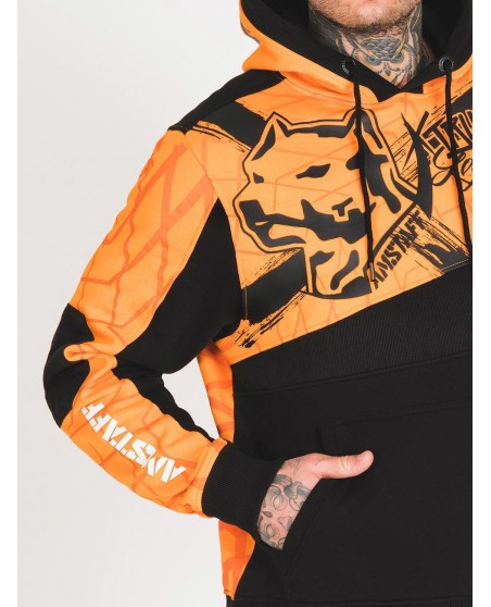 Amstaff Klicks Hoodie OrangeNBlack