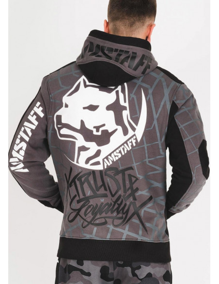 Amstaff Klicks Hoodie GreyNBlack