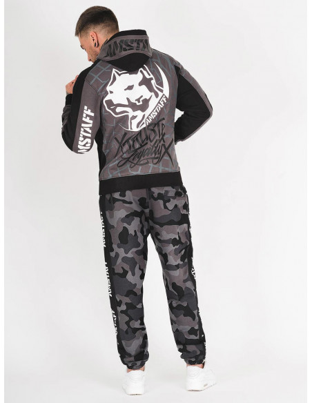 Amstaff Klicks Hoodie GreyNBlack