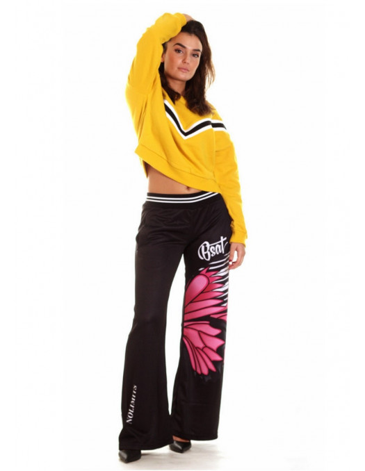 Inset Striped Crew Top Honey