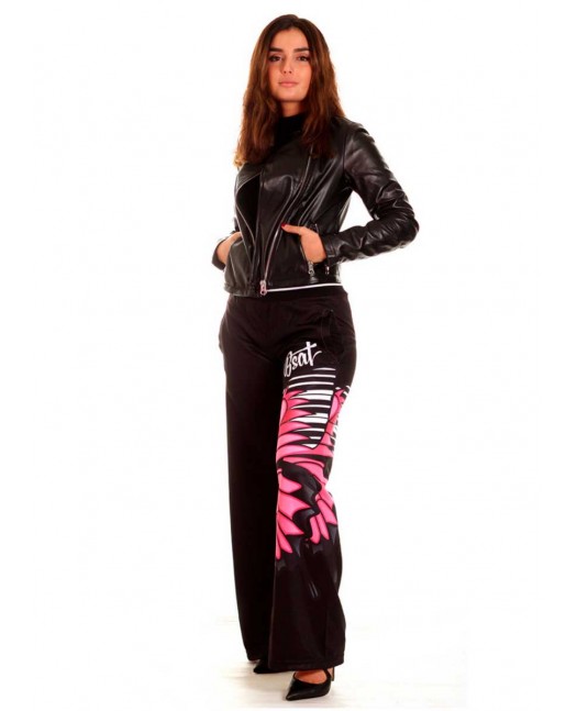 Biker Faux Leather Jacket Black