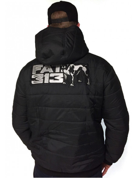 FAT313 Dog Bubble Winter Jacket Black