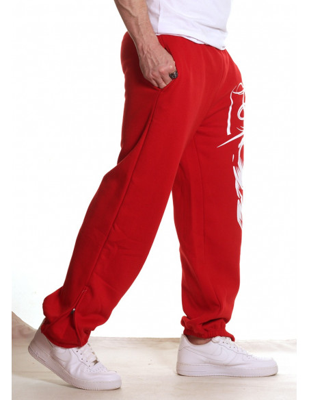 Cali Skull Sweatpants RedNWhite by BSAT