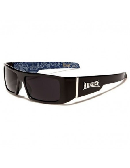 BLack LOCS Sunglasses Paisley Blue