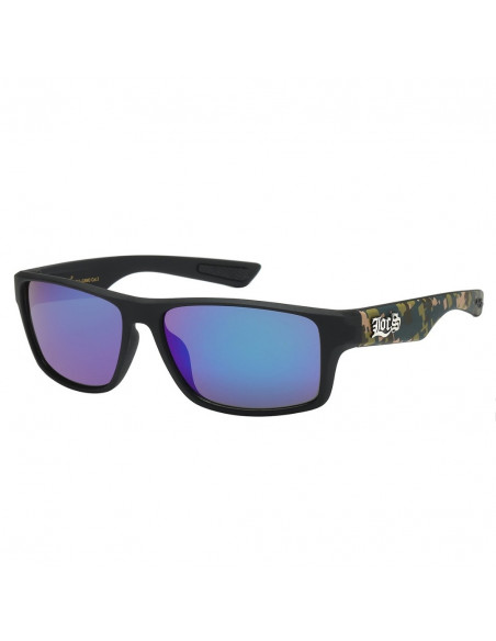 Black Digital Camo Sunglasses by LOCS Purple/Blue