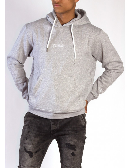 genialt. Hoodie BrandLogo Heather Grey
