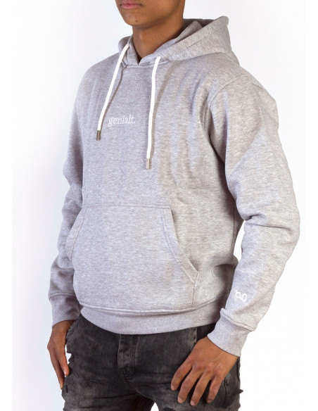 genialt. Hoodie BrandLogo Heather Grey