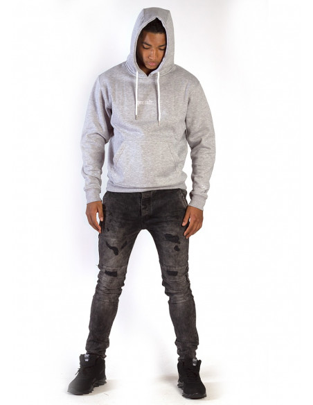 genialt. Hoodie BrandLogo Heather Grey