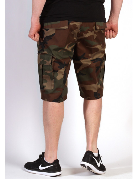Camo Cargo Shorts Woodland by Tech Wear