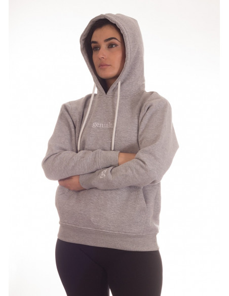 genialt. Hoodie BrandLogo Heather Grey