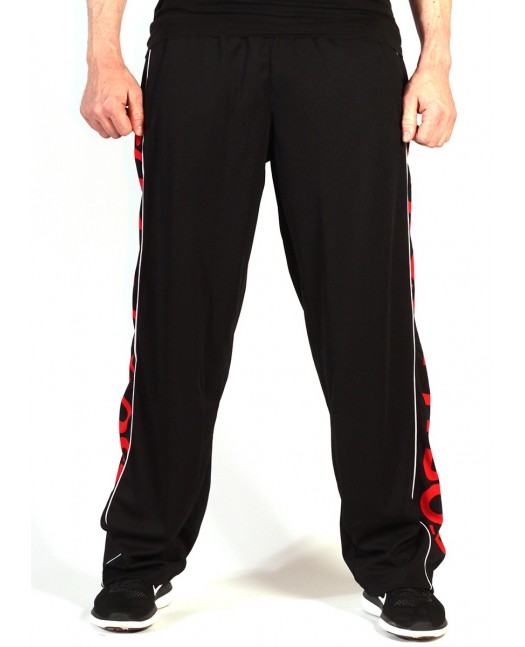 Pitbos Mesh Logo Pants Black