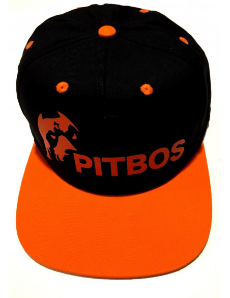 Pitbos Logo Cap BlackNOrange