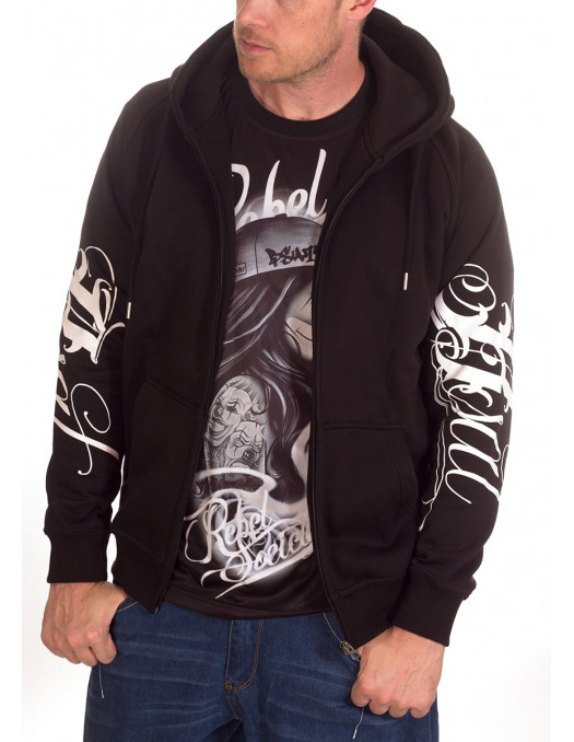 BSAT Art Script Hoodie Black