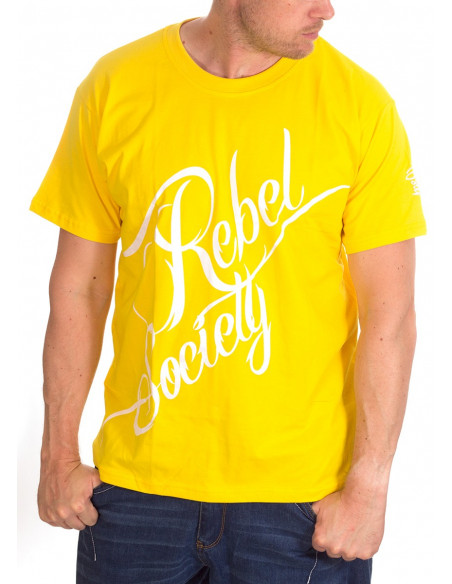 BSAT Rebel Society T-Shirt YellowNWhitee