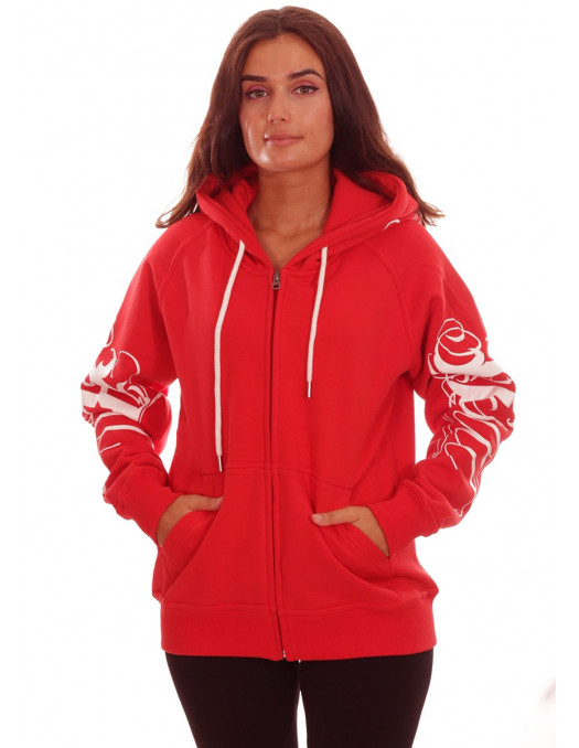 Red Art Script Hoodie by BSAT