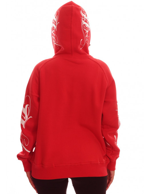 Red Art Script Hoodie by BSAT