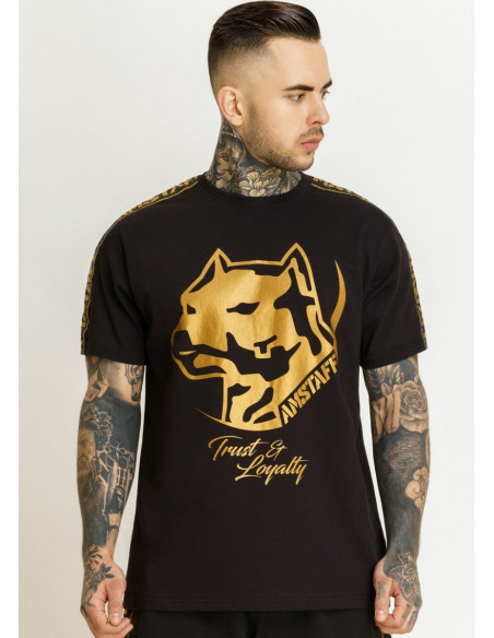 Amstaff  GoldenBronze Dog Logo T-Shirt