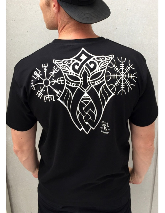 Vegvisir T-Shirt Black By Nordic Worlds Premium Cotton