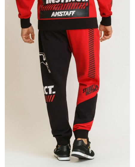 Street Instinct Sweatpants RedNBlack by Amstaff