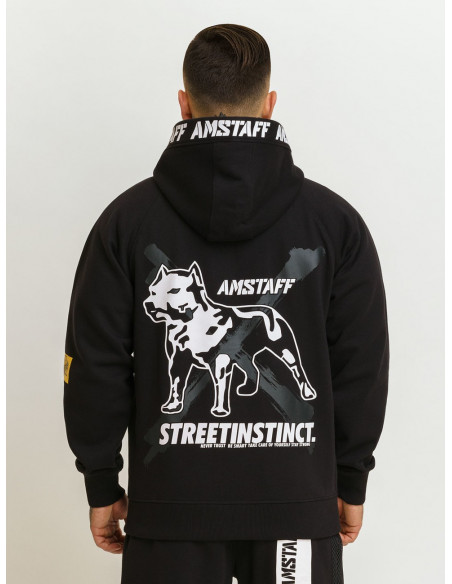 Street Instinct ZipHoodie Black by Amstaff