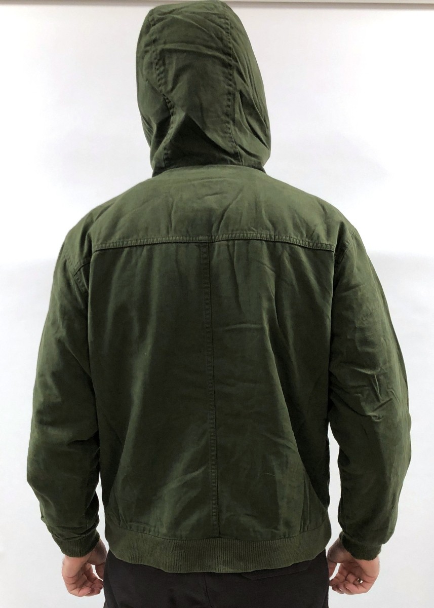Hooded Jacket Cotton Olive