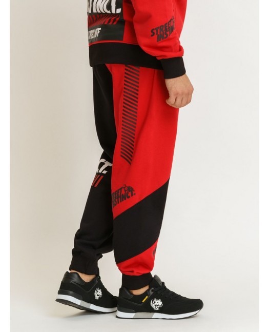 Street Instinct Sweatpants RedNBlack...