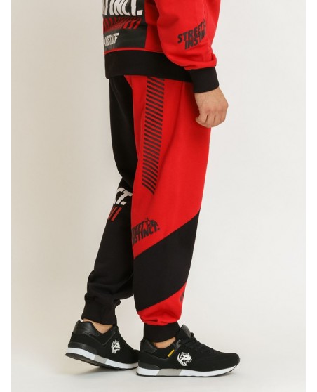 Street Instinct Sweatpants RedNBlack by Amstaff