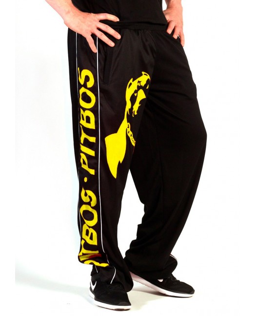 Pitbos Mesh Pants Dog Logo Yellow