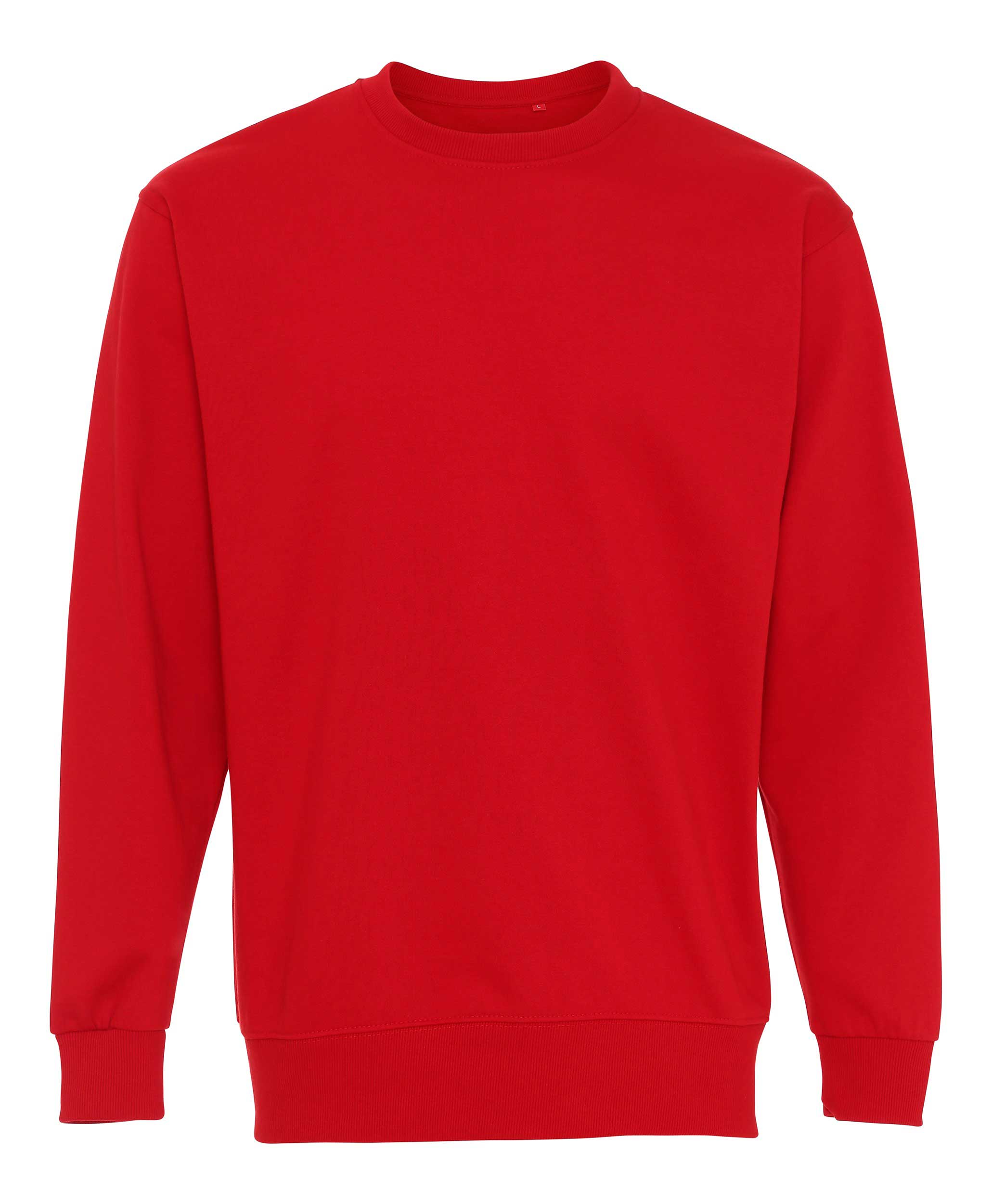 Plain Crewneck Heavy Sweatshirt Red - RudeCru.com