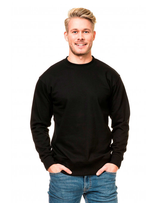 Plain Crewneck Heavy Sweatshirt Black