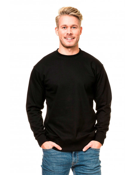 Plain Crewneck Heavy Sweatshirt Black