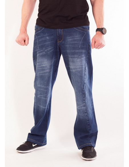 FAT313 Renew Legend Jeans Med Blue Stone Washed Baggy