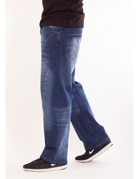 FAT313 Renew Legend Jeans Med Blue Stone Washed Baggy