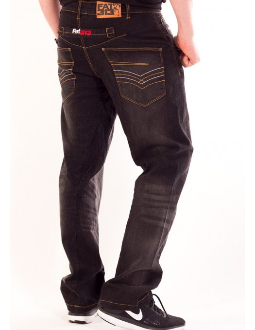 FAT313 Regular Jeans Fit Renew Stretch Black Washed