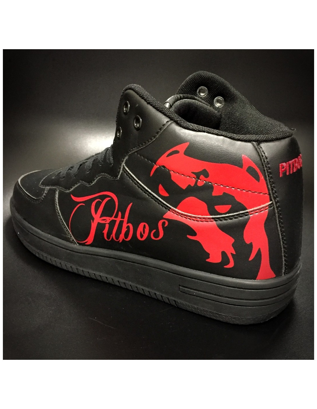 Pitbos Street Sneakers BlackNRed