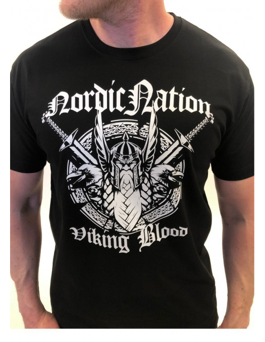 Viking Blood T-Shirt black by Nordic Worlds Premium Cotton