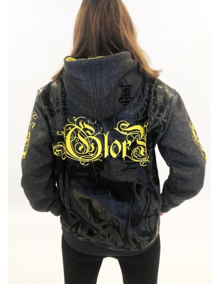 BSAT Darkness Glory Graffitti Hoodie Charcoal Grey
