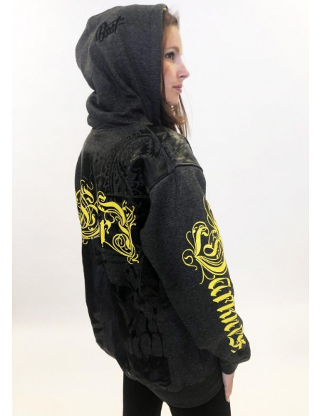 BSAT Darkness Glory Graffitti Hoodie Charcoal Grey