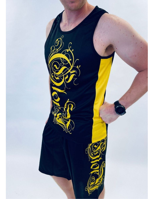 Glory Mesh Tank Top BlackNYellow by BSAT