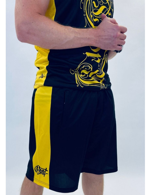 Glory Mesh Shorts BlackNYellow by BSAT